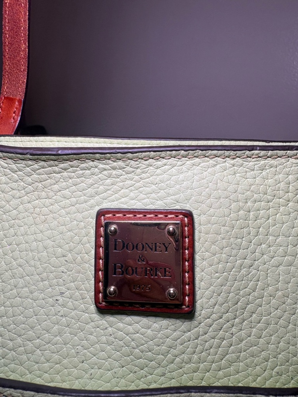 Dooney & Bourke green leather tote bag #leather #totebag - Picture 3 of 8